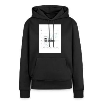 Diagramme Mes solutions - Sweat à capuche Premium bio Femme - noir - Devant - Julia (174cm)