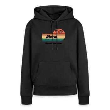 Retro CarT-shrit. Sunset. Oldchool. Tuning/ car - Frauen Premium Bio Hoodie - Schwarz - Vorne - Julia (174cm)