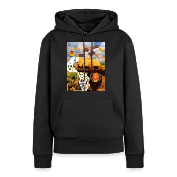 Black History is World History Original - Frauen Premium Bio Hoodie - Schwarz - Vorne - Julia (174cm)