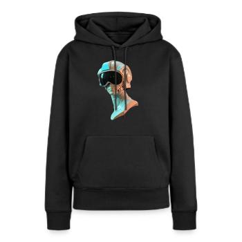 Verschieden - Frauen Premium Bio Hoodie - Schwarz - Vorne - Julia (174cm)