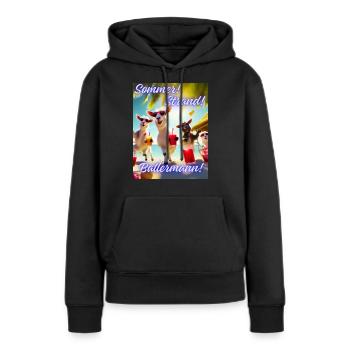 Sommer, Strand, Sangria - Frauen Premium Bio Hoodie - Schwarz - Vorne - Julia (174cm)
