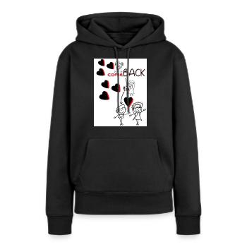 Come back to me. Comeback to me. - Women’s Premium Organic Hoodie - black - Front - Julia (174cm)