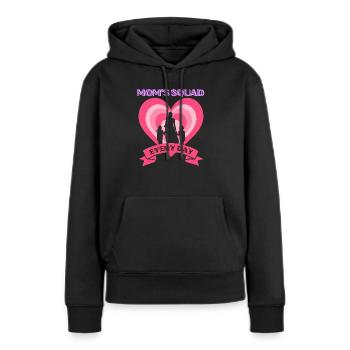 Mom's Squad, Every Day - Women’s Premium Organic Hoodie - black - Front - Julia (174cm)