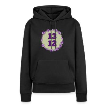 1312 / ACAB - Frauen Premium Bio Hoodie - Schwarz - Vorne - Julia (174cm)