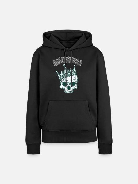 BIKERQUEEN - Frauen Premium Bio Hoodie - Schwarz