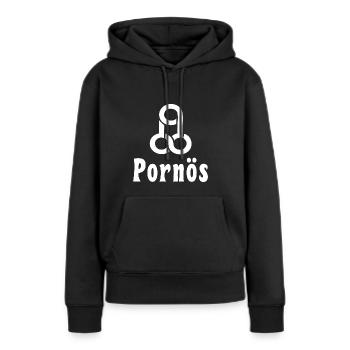 Pornös Penis Symbol pornöses Geschenk - Frauen Premium Bio Hoodie - Schwarz - Vorne - Julia (174cm)