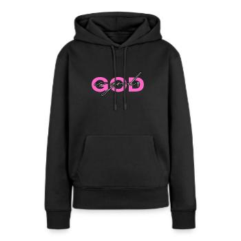 GOD IS GOOD - Women’s Premium Organic Hoodie - black - Front - Julia (174cm)