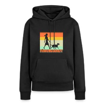 Hundehalterin Geschenkidee Führungskraft Hund Witz - Frauen Premium Bio Hoodie - Schwarz - Vorne - Julia (174cm)