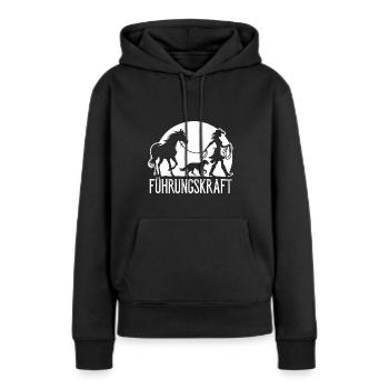 Führungskraft Pferd Pferdebesitzerin Geschenkidee - Frauen Premium Bio Hoodie - Schwarz - Vorne - Julia (174cm)