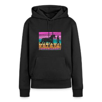Führungskraft Pferd Reiten Geschenkidee Pferde - Frauen Premium Bio Hoodie - Schwarz - Vorne - Julia (174cm)