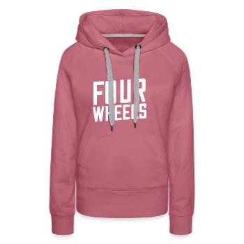 Four wheels - Frauen Premium Bio Hoodie - Malve - Vorne - Isabella (175cm)