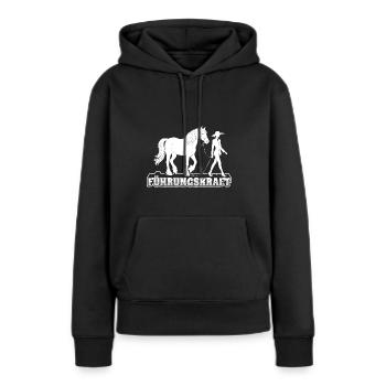 Führungskraft Pferd Reiten Geschenkidee Pferde - Frauen Premium Bio Hoodie - Schwarz - Vorne - Julia (174cm)