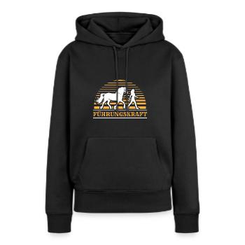 Führungskraft Pferd Geschenkidee Reiten Lustig - Frauen Premium Bio Hoodie - Schwarz - Vorne - Julia (174cm)