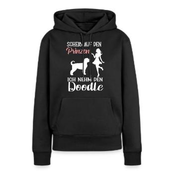 Goldendoodle - Frauen Premium Bio Hoodie - Schwarz - Vorne - Julia (174cm)