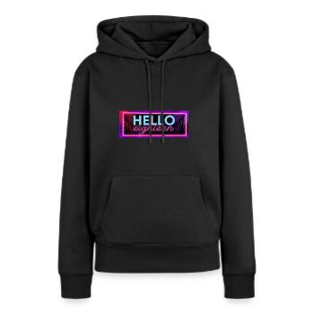 Finally 18 of legal age hello eighteen - Women’s Premium Organic Hoodie - black - Front - Julia (174cm)