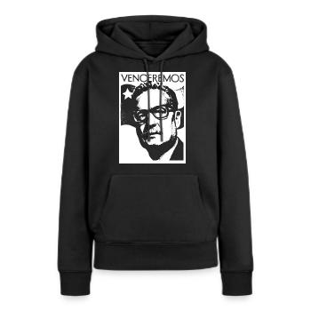 Salvador Alende Venceremos - Frauen Premium Bio Hoodie - Schwarz - Vorne - Julia (174cm)