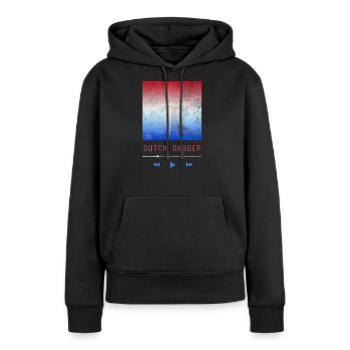Néerlandais Gabber Hardtechno - Sweat à capuche Premium bio Femme - noir - Devant - Julia (174cm)