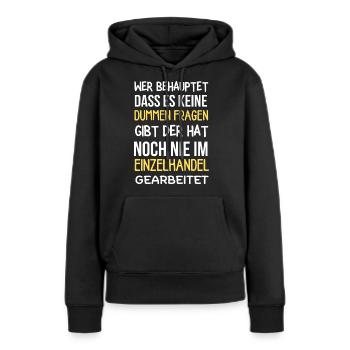 Einzelhandelskaufmann Verkäufer im Einzelhandel - Frauen Premium Bio Hoodie - Schwarz - Vorne - Julia (174cm)