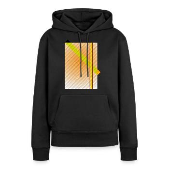 diagonal field - Frauen Premium Bio Hoodie - Schwarz - Vorne - Julia (174cm)