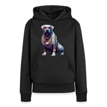 Cane Corso Chien - Cane Corso - Sweat à capuche Premium bio Femme - noir - Devant - Julia (174cm)