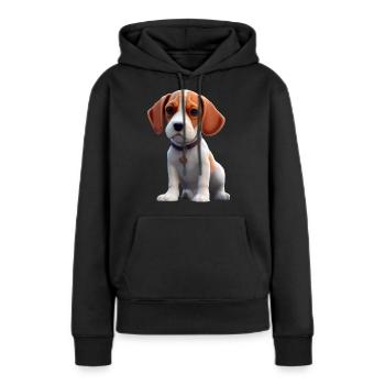 Beagle Dog - Beagle - Sweat à capuche Premium bio Femme - noir - Devant - Julia (174cm)