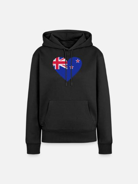 2541614 14657116 neuseeland - Frauen Premium Bio Hoodie - Schwarz