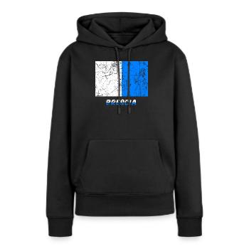 Brescia flag Flagge Fahne Flagge Bandera Drapeau - Frauen Premium Bio Hoodie - Schwarz - Vorne - Julia (174cm)