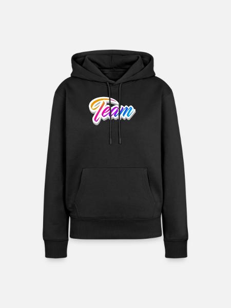 Team - Frauen Premium Bio Hoodie - Schwarz