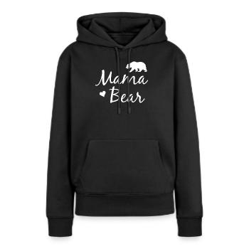 Mama Bear - Mama Bear - Sweat à capuche Premium bio Femme - noir - Devant - Julia (174cm)