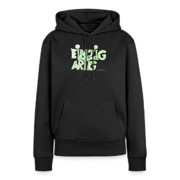 Einzigartig - Frauen Premium Bio Hoodie - Schwarz - Vorne - Julia (174cm)