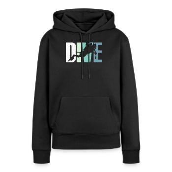 Tauchen Taucher - Frauen Premium Bio Hoodie - Schwarz - Vorne - Julia (174cm)