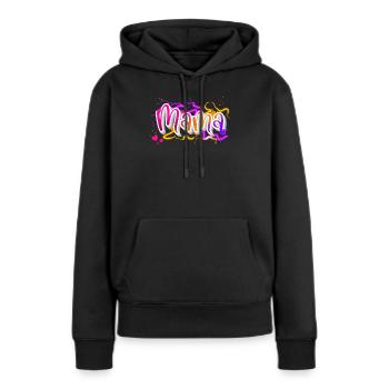 Maman - Sweat à capuche Premium bio Femme - noir - Devant - Julia (174cm)