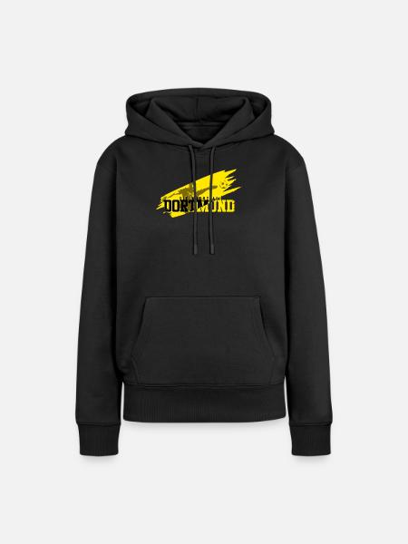 Fussball Dortmund - Frauen Premium Bio Hoodie - Schwarz