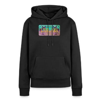 Ljubljana Jugoslawien Vintage Schild - Frauen Premium Bio Hoodie - Schwarz - Vorne - Julia (174cm)
