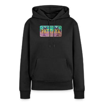 Pattaya Thailand Vintage Schild - Frauen Premium Bio Hoodie - Schwarz - Vorne - Julia (174cm)