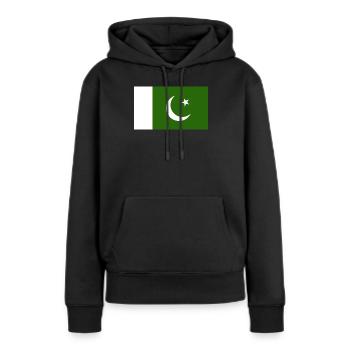 Pakistan National Flagge - Frauen Premium Bio Hoodie - Schwarz - Vorne - Julia (174cm)