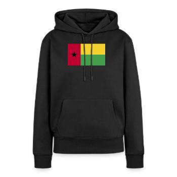 Drapeau national de la Guinée-Bissau - Sweat à capuche Premium bio Femme - noir - Devant - Julia (174cm)
