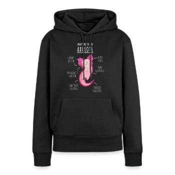Anatomy of an axolotl - Women’s Premium Organic Hoodie - black - Front - Julia (174cm)
