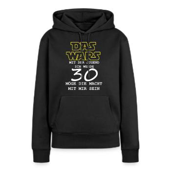 30. Geburtstag - Frauen Premium Bio Hoodie - Schwarz - Vorne - Julia (174cm)