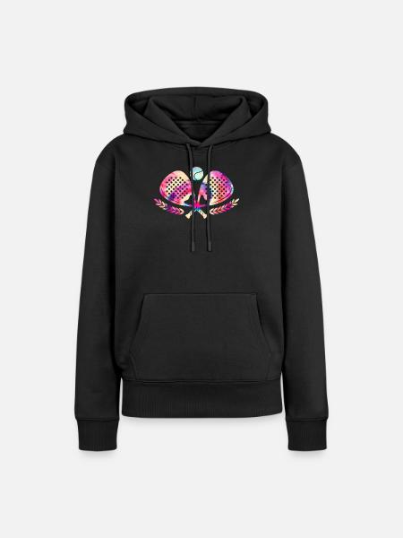 Padel Tennis Tie Dyed - Women’s Premium Organic Hoodie - black
