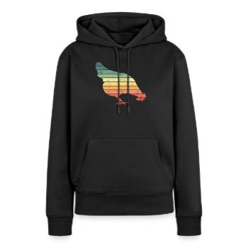 Huhn Hühner - Frauen Premium Bio Hoodie - Schwarz - Vorne - Julia (174cm)