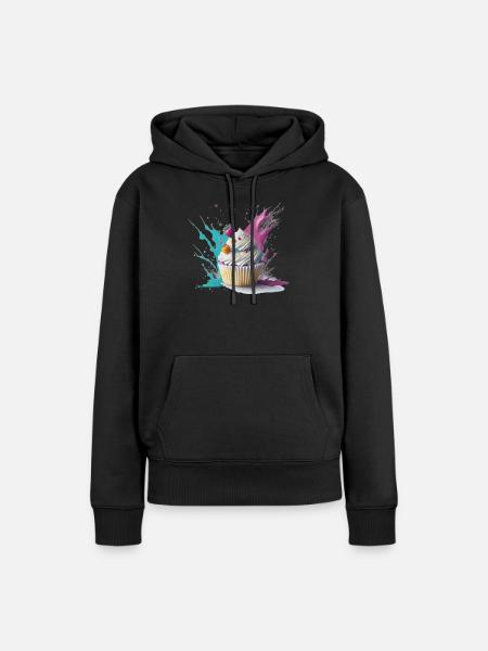 Sweet Cupcake - Frauen Premium Bio Hoodie - Schwarz