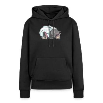 Maulwurf Braut Schleier Hochzeit - Frauen Premium Bio Hoodie - Schwarz - Vorne - Julia (174cm)