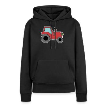 Landleben Traktor Bauernhof Kraftfahrzeug Landwirt - Frauen Premium Bio Hoodie - Schwarz - Vorne - Julia (174cm)