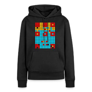Muster Raster Vektor - Frauen Premium Bio Hoodie - Schwarz - Vorne - Julia (174cm)
