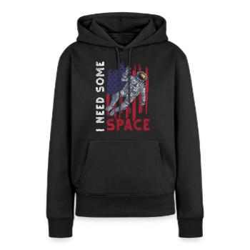 Weltall Astronomie Kosmos - Frauen Premium Bio Hoodie - Schwarz - Vorne - Julia (174cm)