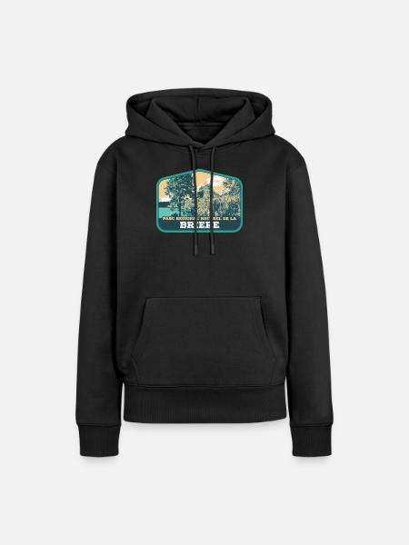 Brière Landscape Badge: Authentische Natur - Frauen Premium Bio Hoodie - Schwarz