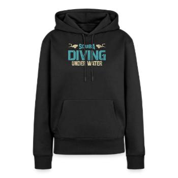 Thema Unterwassertauchen - Frauen Premium Bio Hoodie - Schwarz - Vorne - Julia (174cm)