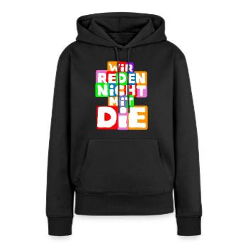 Diva Arroganz Spruch Sprüche lustig Geschenk - Frauen Premium Bio Hoodie - Schwarz - Vorne - Julia (174cm)