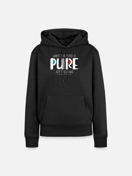 Rein - Frauen Premium Bio Hoodie - Schwarz